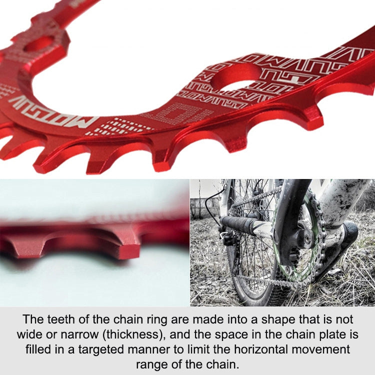 MOTSUV Narrow Wide Chainring MTB  Bicycle 104BCD Tooth Plate Parts(Black) - Bicycle Brake Parts by PMC TechLife | Online Shopping South Africa | PMC TechLife | Buy Now Pay Later Mobicred