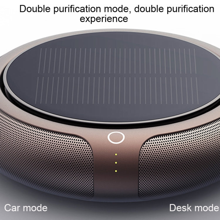 Intelligent Formaldehyde Removal Haze Negative Ion Solar Car Air Purifier(Gold) - Air Purifier by PMC TechLife | Online Shopping South Africa | PMC TechLife | Buy Now Pay Later Mobicred