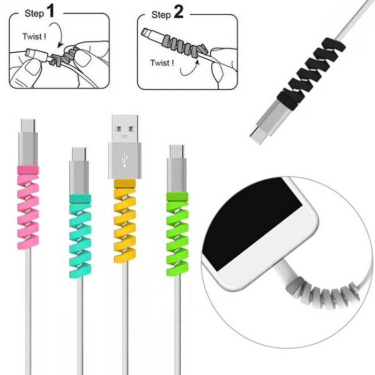 Spiral Style Silicone Data Cable Protective Cover Anti-wire Break Winder(Green) - Cable Organizer by PMC Jewellery | Online Shopping South Africa | PMC Jewellery | Buy Now Pay Later Mobicred