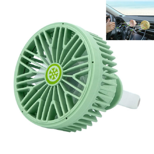 Car Vent Fan Multi-function USB Interface Mini LED Lamp Car Fan(Green) - Heating & Fans by PMC Jewellery | Online Shopping South Africa | PMC Jewellery | Buy Now Pay Later Mobicred