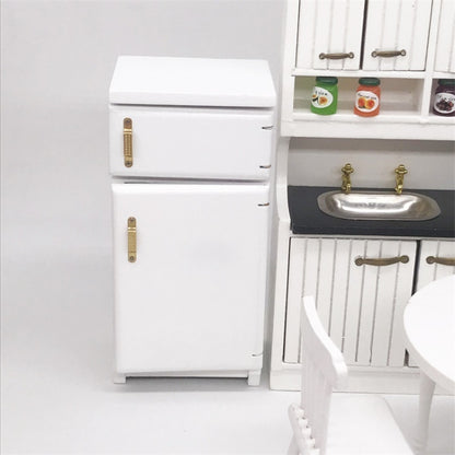 1:12 Doll House Mini Kitchen Model Refrigerator(White) - Pretend Play Toys by PMC Jewellery | Online Shopping South Africa | PMC Jewellery
