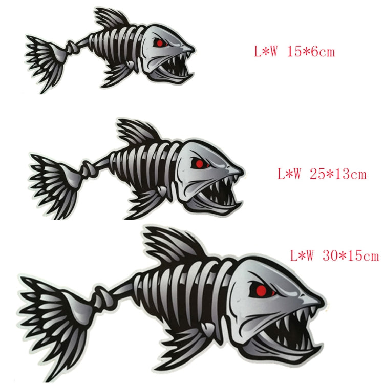 10 PCS Horror Skeleton Shark Fishing Daren Cover Scratch Reflective Waterproof Personality Body Sticker 30*15cm - Decorative Sticker by PMC Jewellery | Online Shopping South Africa | PMC Jewellery | Buy Now Pay Later Mobicred