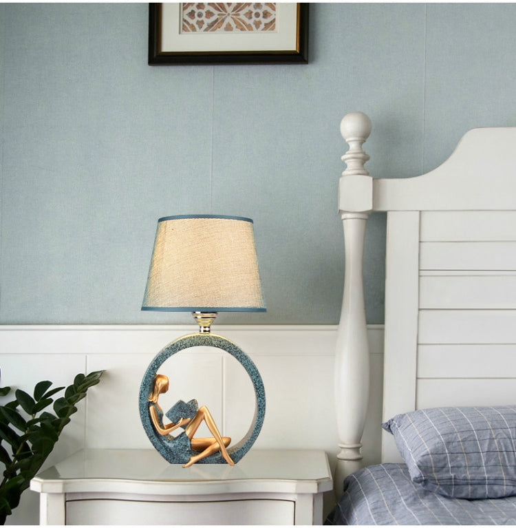 Modern Bedside Reading Statue Base Lamp Home Decoration, Light color:Dimming Switch 3W Yellow Light Bulb - Bedside Light by PMc TechLife | Online Shopping South Africa | PMc TechLife | Buy Now Pay Later Mobicred