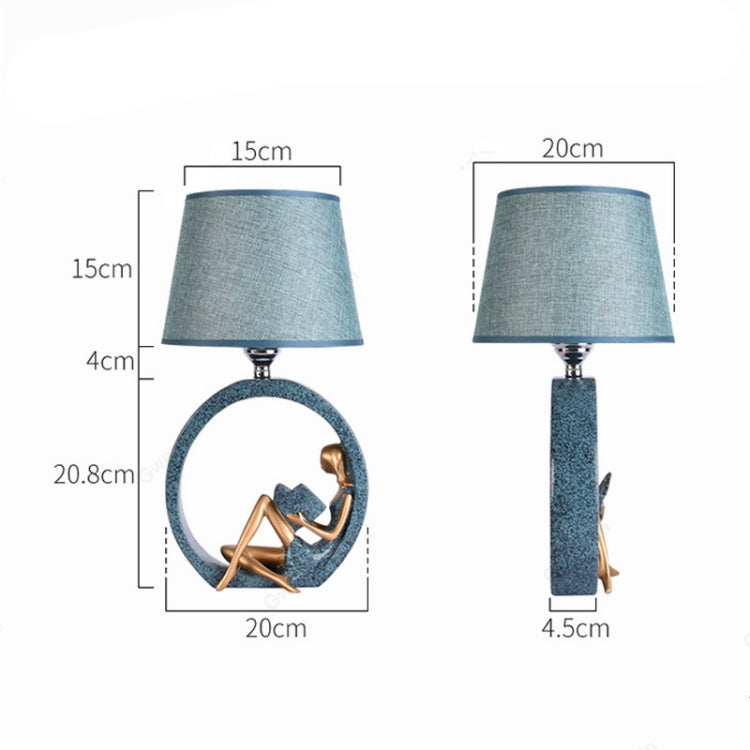 Modern Bedside Reading Statue Base Lamp Home Decoration, Light color:Dimming Switch 3W Yellow Light Bulb - Bedside Light by PMc TechLife | Online Shopping South Africa | PMc TechLife | Buy Now Pay Later Mobicred