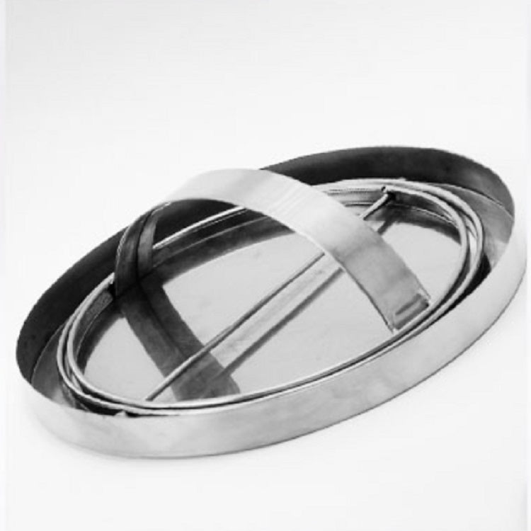 Embedded Type Stainless Steel Swing Cover Flip Kitchen Countertop Trash Can Lid  Cap, Size:Round Drawing 20cm Diameter(Silver) - free shipping - PMC TechLife - Order now!