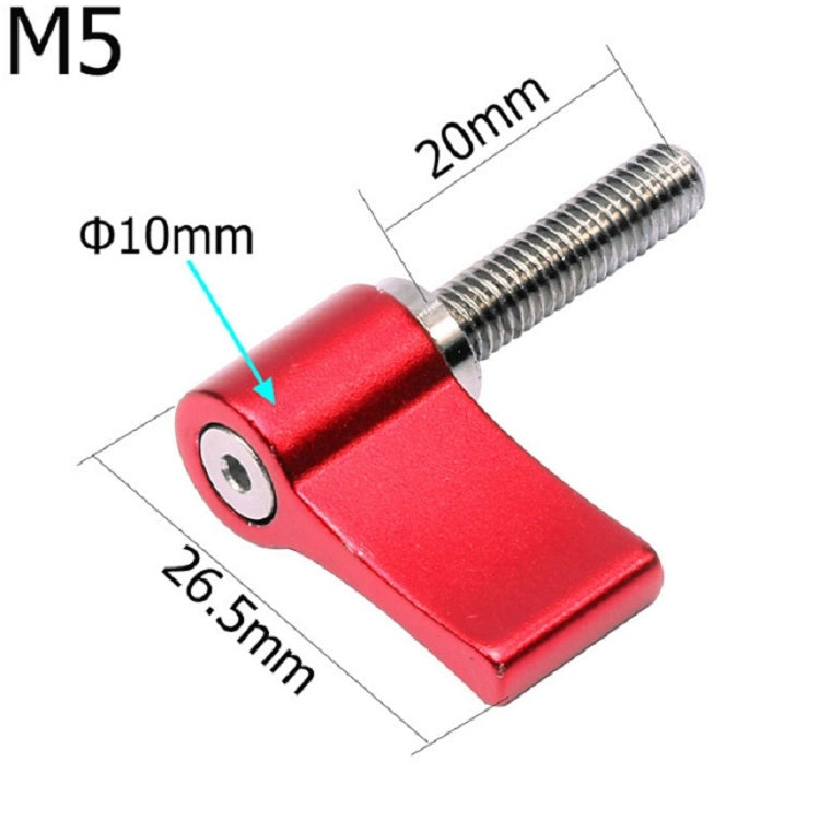 Aluminum Alloy Fixing Screw Action Camera Positioning Locking Hand Screw Accessories, Size:M5x20mm(Red) - Screws by PMC TechLife | Online Shopping South Africa | PMC TechLife | Buy Now Pay Later Mobicred