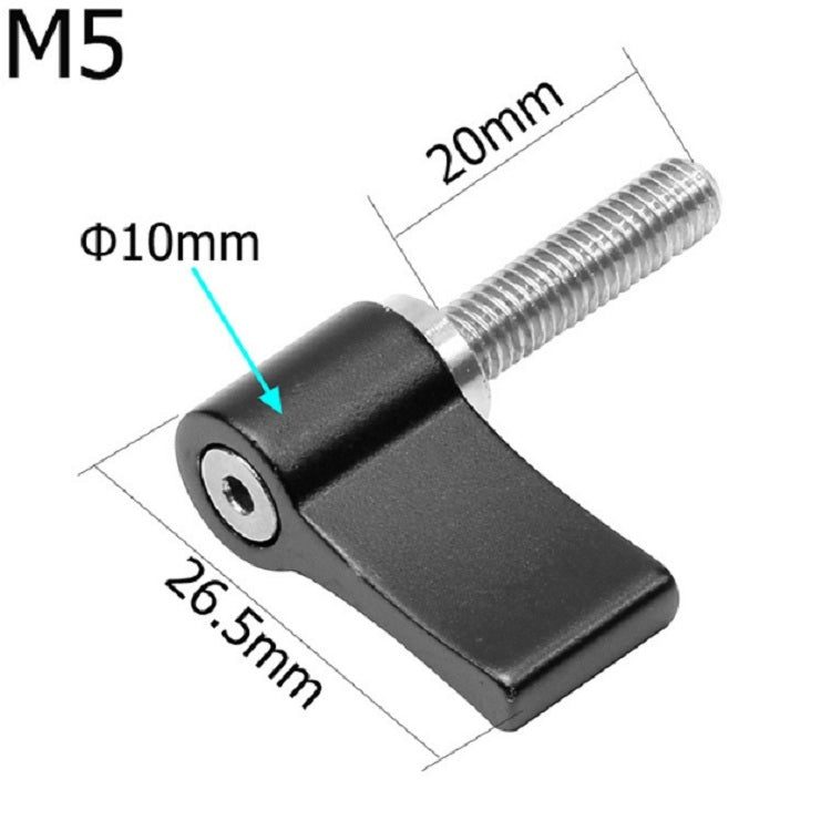 Aluminum Alloy Fixing Screw Action Camera Positioning Locking Hand Screw Accessories, Size:M5x20mm(Black) - Screws by PMC TechLife | Online Shopping South Africa | PMC TechLife | Buy Now Pay Later Mobicred