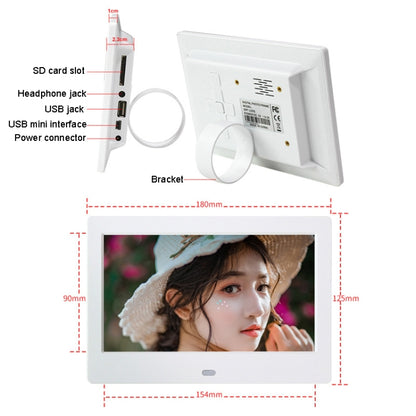 DPF-706 7 inch Digital Photo Frame LED Wall Mounted Advertising Machine, Plug:UK Plug(Black) - 1.5-7.0 inch by PMC Jewellery | Online Shopping South Africa | PMC Jewellery | Buy Now Pay Later Mobicred