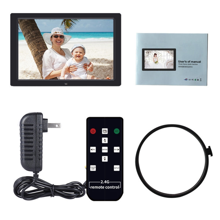 DPF-1201 12 inch 1280x800 Resolution Wall Mounted Advertising Machine LCD Electronic Photo Frame, Plug:AU Plug(Black) - 11-15 inch by PMC TechLife | Online Shopping South Africa | PMC TechLife | Buy Now Pay Later Mobicred