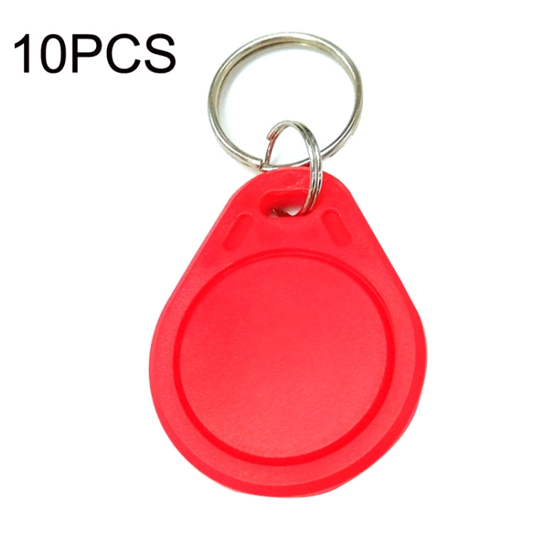 10PCS IC Access Control Card Entree Control M1 Compatibel Fudan Rfid 13.56Mhz Keyfob Sleutelhanger Tag Sleutelhanger(Red) - Access Card by PMC Jewellery | Online Shopping South Africa | PMC Jewellery | Buy Now Pay Later Mobicred