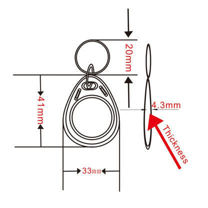 10PCS IC Access Control Card Entree Control M1 Compatibel Fudan Rfid 13.56Mhz Keyfob Sleutelhanger Tag Sleutelhanger(Black) - Access Card by PMC Jewellery | Online Shopping South Africa | PMC Jewellery | Buy Now Pay Later Mobicred