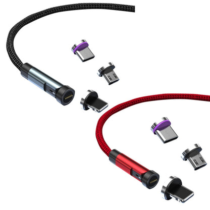 CC57 8 Pin + Type-C/USB-C + Micro USB Magnetic Interface Rotating Fast Charging Data Cable, Cbale Length: 1m(Red) - Charging Cable & Head by PMC Jewellery | Online Shopping South Africa | PMC Jewellery | Buy Now Pay Later Mobicred