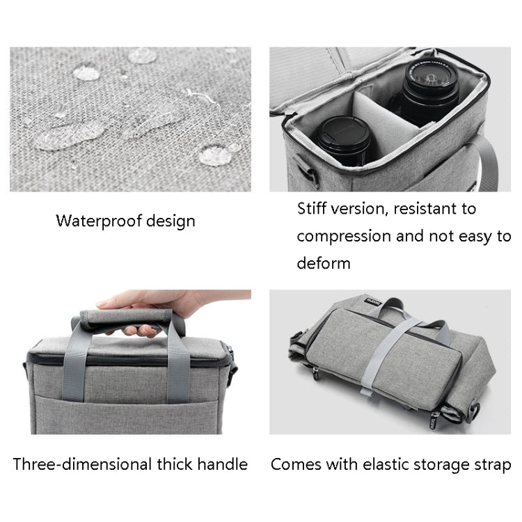 Baona BN-H001 Digital Camera Bag Casual Portable Camera Waterproof Bag, Size:Small(Gray) - free shipping - PMC TechLife - Order now!