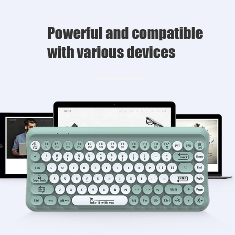 LANGTU LT700 85 Keys Wired Film Silent Punk Keyboard, Cable Length: 1.5m(Mint Green) - Wired Keyboard by LANGTU | Online Shopping South Africa | PMC Jewellery | Buy Now Pay Later Mobicred