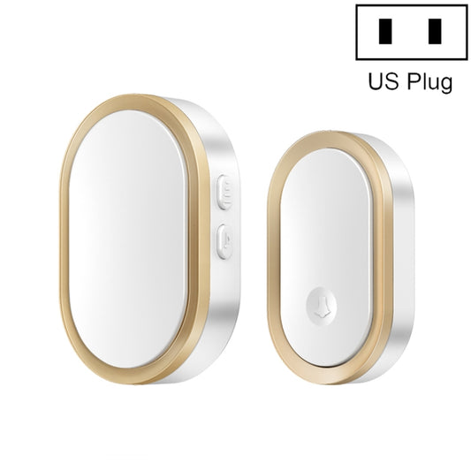CACAZI A99 Home Smart Remote Control Doorbell Elderly Pager, Style:US Plug(Golden) - Wireless Doorbell by CACAZI | Online Shopping South Africa | PMC Jewellery