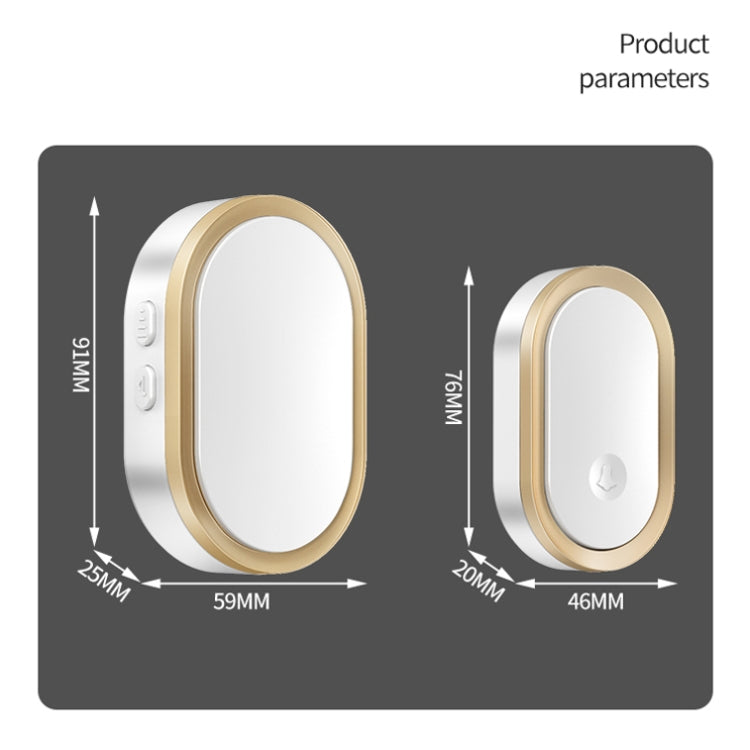 CACAZI A99 Home Smart Remote Control Doorbell Elderly Pager, Style:US Plug(Silver) - free shipping - PMC TechLife - Order now!