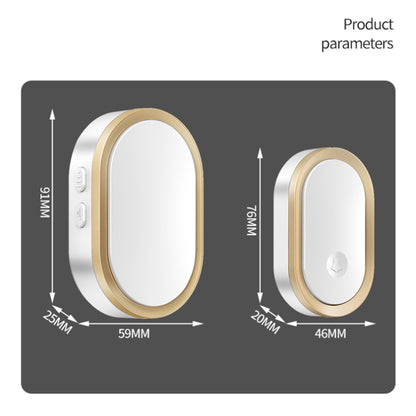 CACAZI A99 Home Smart Remote Control Doorbell Elderly Pager, Style:US Plug(White) - Wireless Doorbell by CACAZI | Online Shopping South Africa | PMC Jewellery