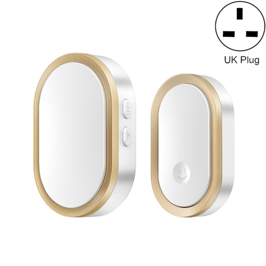 CACAZI A99 Home Smart Remote Control Doorbell Elderly Pager, Style:UK Plug(Golden) - Wireless Doorbell by CACAZI | Online Shopping South Africa | PMC Jewellery