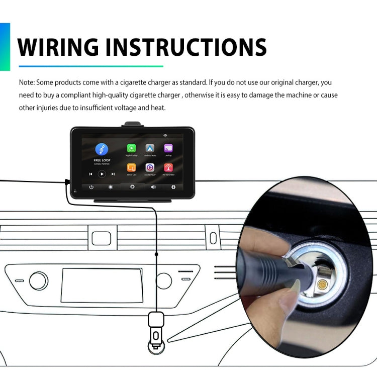A3135 7 Inch HD Wired Smart Screen With Wireless CarPlay + Android Auto + Android With With 32G Memory Card - Car MP3 & MP4 & MP5 by PMC TechLife | Online Shopping South Africa | PMC TechLife | Buy Now Pay Later Mobicred