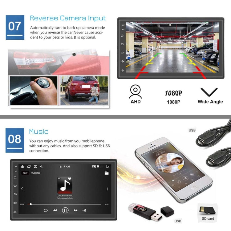 A2799 10 Inch Android WiFi 2+32G Central Control Large screen Universal Car Navigation Reversing Video Player, Style:Standard+AHD Camera - Car MP3 & MP4 & MP5 by PMC Jewellery | Online Shopping South Africa | PMC Jewellery | Buy Now Pay Later Mobicred