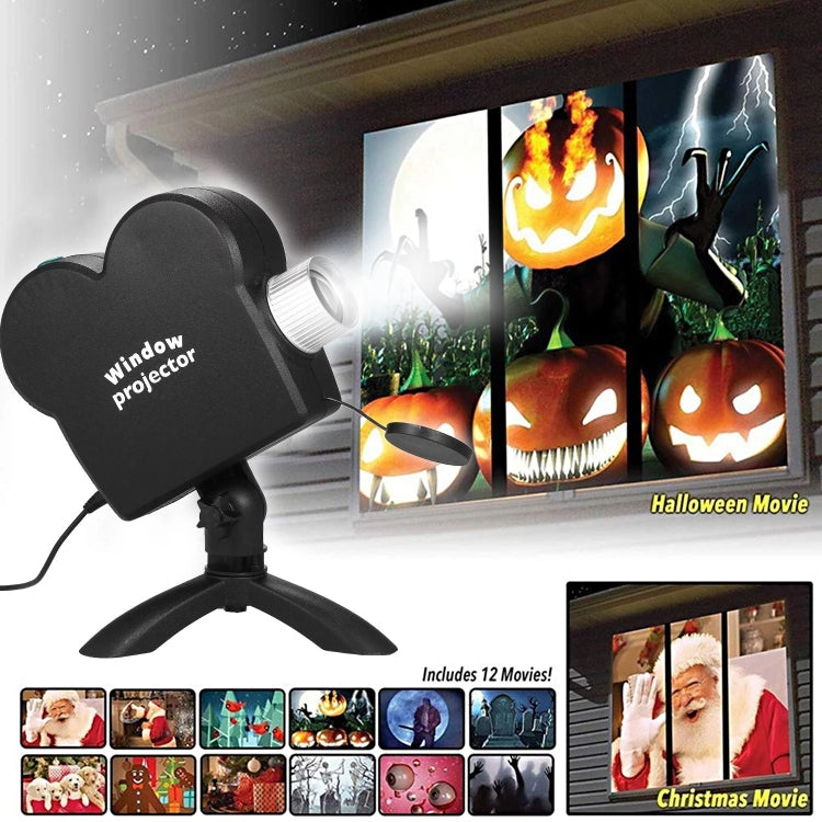 Christmas Halloween Laser Projector Mini Window Home Theater Projector, Plug Type:AU Plug - free shipping - PMC Jewellery - Order now!