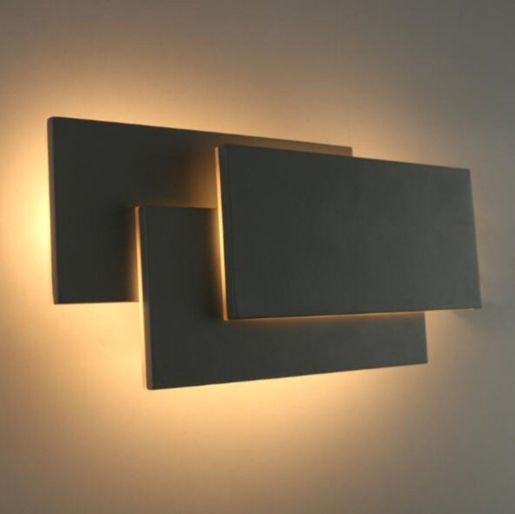 Black square 18W Creative Simple Bedroom Bedside Living Room Restaurant Hotel Study Hall Corridor Aisle Light LED Tower Stack Wall Lamp(Warm Light) - Wall Lamps by PMc TechLife | Online Shopping South Africa | PMc TechLife | Buy Now Pay Later Mobicred