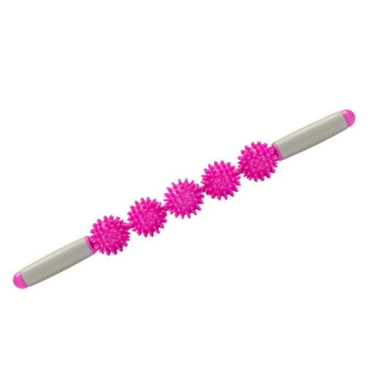 5 Ball Muscle Massage Relax Hedgehog Ball Yoga Stick Roller Stick(Pink) - Yoga Blocks by PMC Jewellery | Online Shopping South Africa | PMC Jewellery