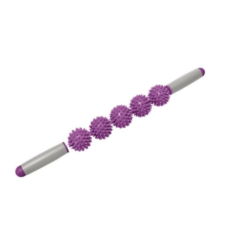 5 Ball Muscle Massage Relax Hedgehog Ball Yoga Stick Roller Stick(Purple) - Yoga Blocks by PMC Jewellery | Online Shopping South Africa | PMC Jewellery