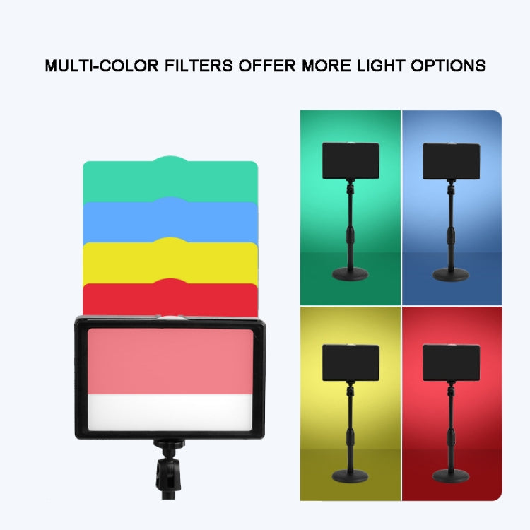 6 Inch 3200-5500K Three-color Temperature Photography Flat-panel Live Fill Light,Spec: 2.1m Bracket+Bluetooth RC - free shipping - PMC Jewellery - Order now!
