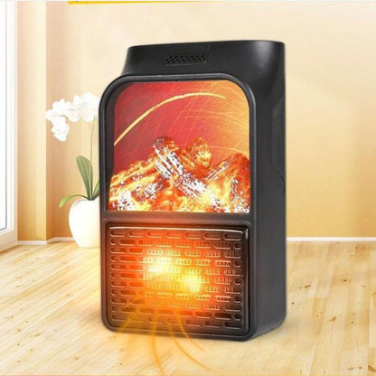 Flame Simulation Mini Portable Desktop Heater, Style:Without Remote Control, Plug Type:UK(Black) - Electric Heaters by PMC Jewellery | Online Shopping South Africa | PMC Jewellery | Buy Now Pay Later Mobicred