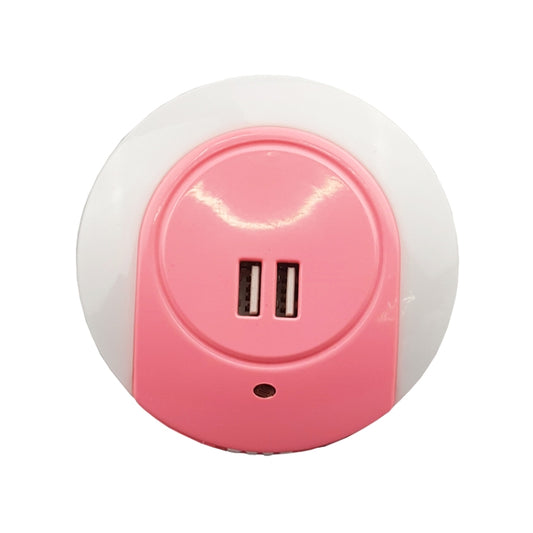 A78B LED Night Light With USB Port Intelligent Light Control Sensor Light, Plug:EU Plug(Pink) - Sensor LED Lights by PMC Jewellery | Online Shopping South Africa | PMC Jewellery | Buy Now Pay Later Mobicred