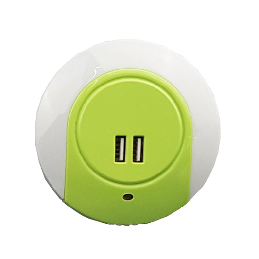 A78B LED Night Light With USB Port Intelligent Light Control Sensor Light, Plug:EU Plug(Green) - Sensor LED Lights by PMC Jewellery | Online Shopping South Africa | PMC Jewellery | Buy Now Pay Later Mobicred