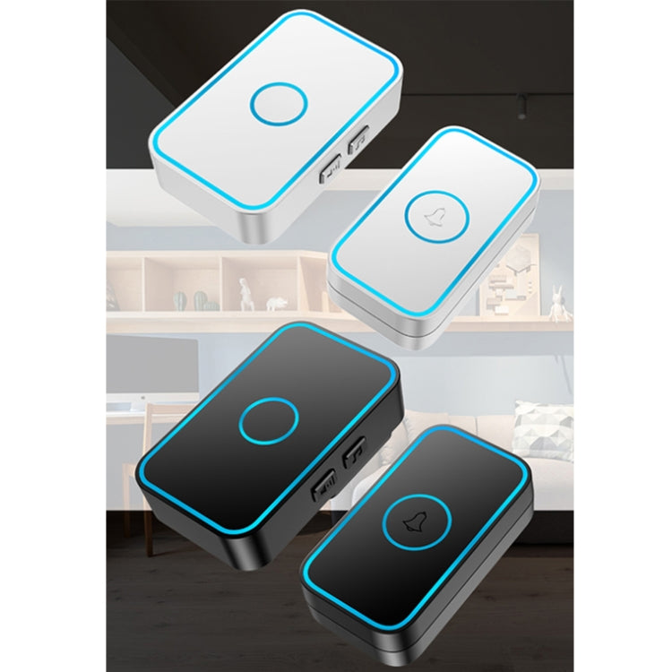 CACAZI A78 Long-Distance Wireless Doorbell Intelligent Remote Control Electronic Doorbell, Style:US Plug(Elegant Black) - Wireless Doorbell by CACAZI | Online Shopping South Africa | PMC Jewellery