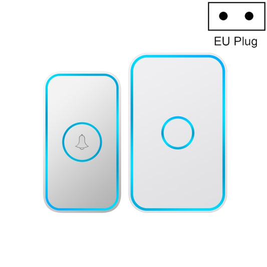 CACAZI A78 Long-Distance Wireless Doorbell Intelligent Remote Control Electronic Doorbell, Style:EU Plug(Bright White) - Wireless Doorbell by CACAZI | Online Shopping South Africa | PMC Jewellery