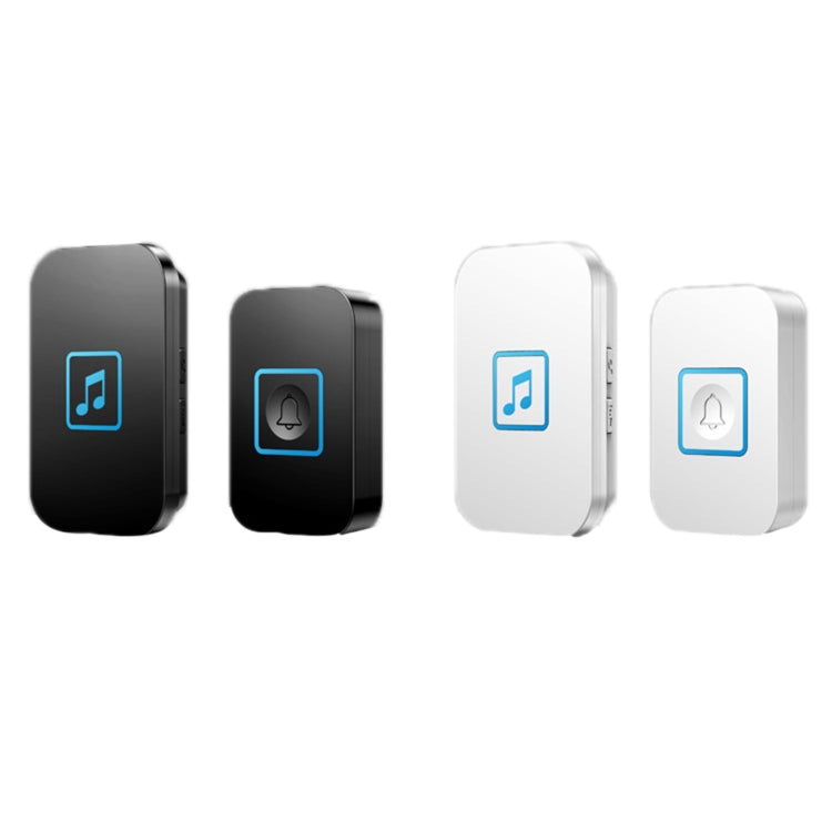 CACAZI A86 Electronic Music Remote Control Doorbell One For One AC Wireless Doorbell, Style:US Plug(Black) - Wireless Doorbell by CACAZI | Online Shopping South Africa | PMC Jewellery | Buy Now Pay Later Mobicred