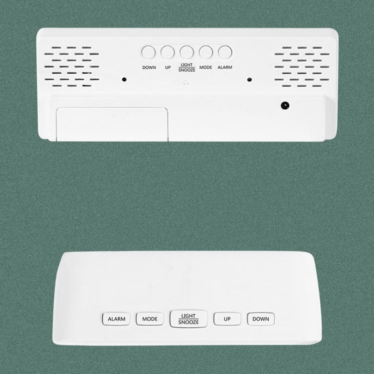 Battery Plug-In Dual-Purpose LED Clock Bedside Alarm Clock, Rectangular Black Surface White Light - Alarm Clocks by PMc TechLife | Online Shopping South Africa | PMc TechLife | Buy Now Pay Later Mobicred