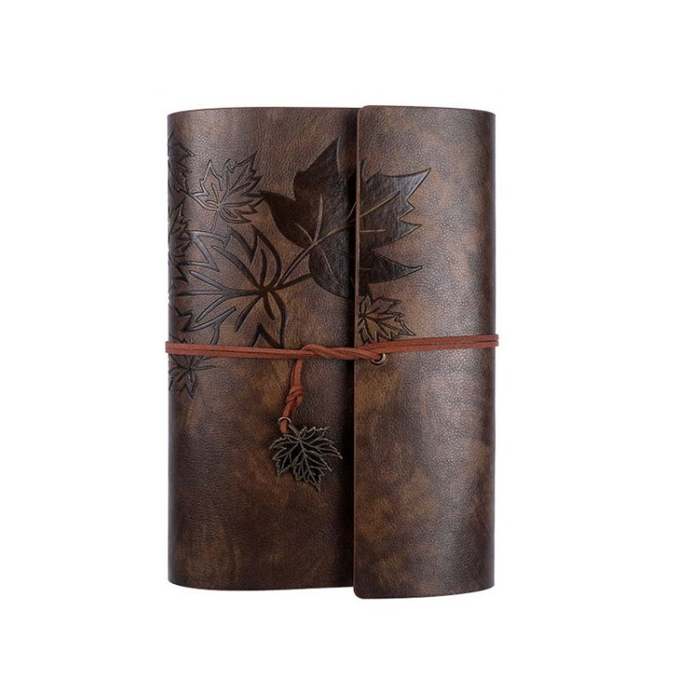 A7 PU Maple Retro Straps Handbook Loose-leaf Notebook(Dark Brown) - Notebooks by PMc TechLife | Online Shopping South Africa | PMc TechLife | Buy Now Pay Later Mobicred
