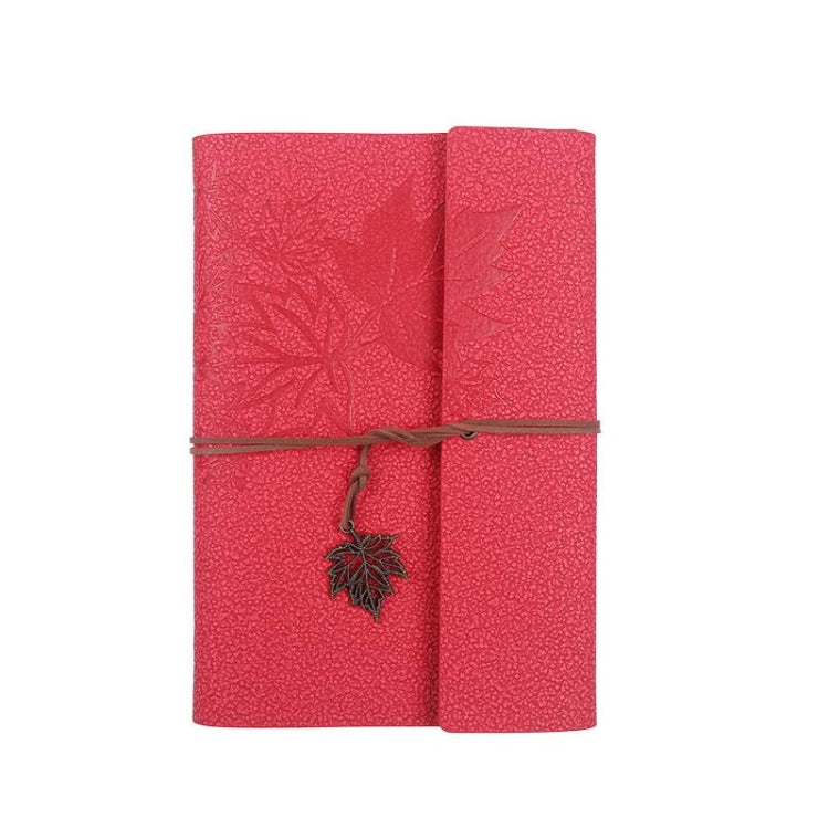A6 PU Maple Retro Straps Handbook Loose-leaf Notebook(Red) - free shipping - PMc TechLife - Order now!