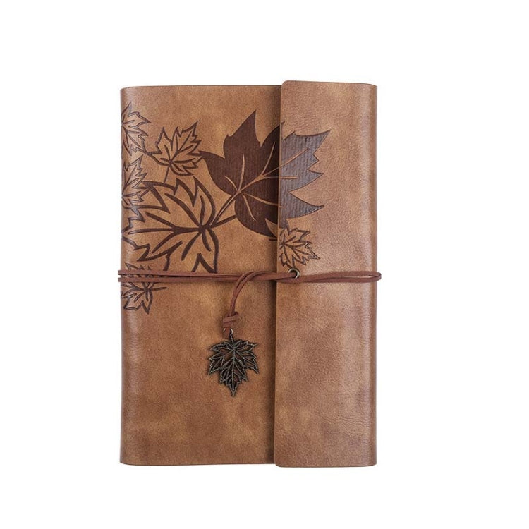 A6 PU Maple Retro Straps Handbook Loose-leaf Notebook(Brown) - free shipping - PMc TechLife - Order now!
