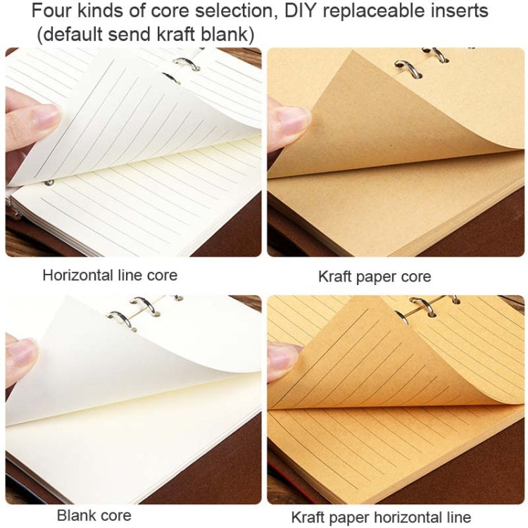 A6 PU Maple Retro Straps Handbook Loose-leaf Notebook(Coffee) - Notebooks by PMc TechLife | Online Shopping South Africa | PMc TechLife | Buy Now Pay Later Mobicred