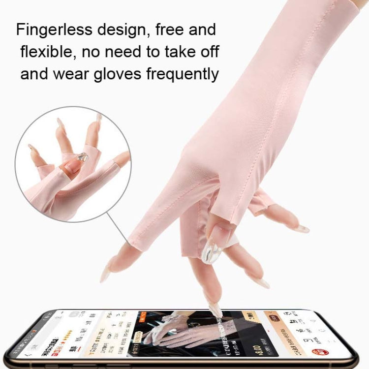Ladies Sunscreen Gloves Half Finger Ice Silk Gloves,Style: Cent Finger(Pink) - Safety Gloves by PMC TechLife | Online Shopping South Africa | PMC TechLife | Buy Now Pay Later Mobicred