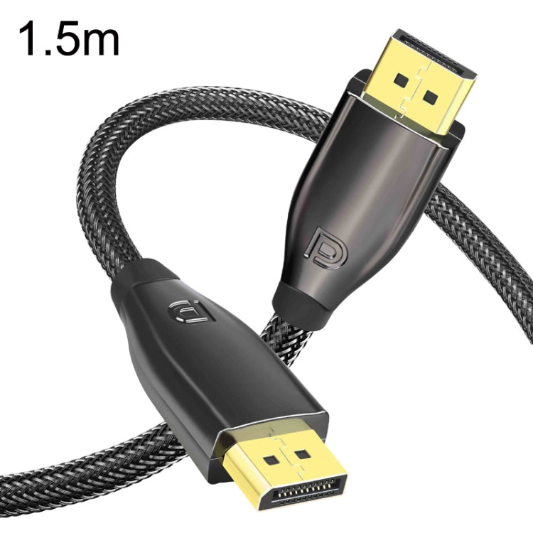 1.5m 1.4 Version DP Cable Gold-Plated Interface 8K High-Definition Display Computer Cable OD6.0MM 30AWG With Nylon Mesh(Black) -  by PMC TechLife | Online Shopping South Africa | PMC TechLife | Buy Now Pay Later Mobicred