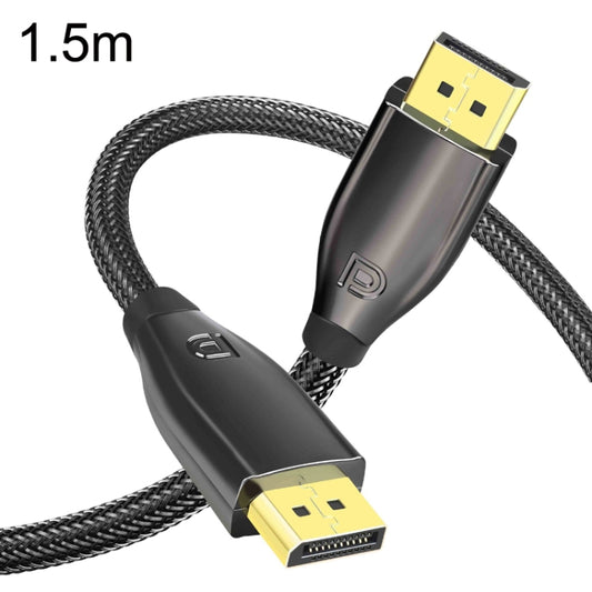 1.5m 1.4 Version DP Cable Gold-Plated Interface 8K High-Definition Display Computer Cable OD6.0MM 30AWG With Nylon Mesh(Black) -  by PMC Jewellery | Online Shopping South Africa | PMC Jewellery | Buy Now Pay Later Mobicred