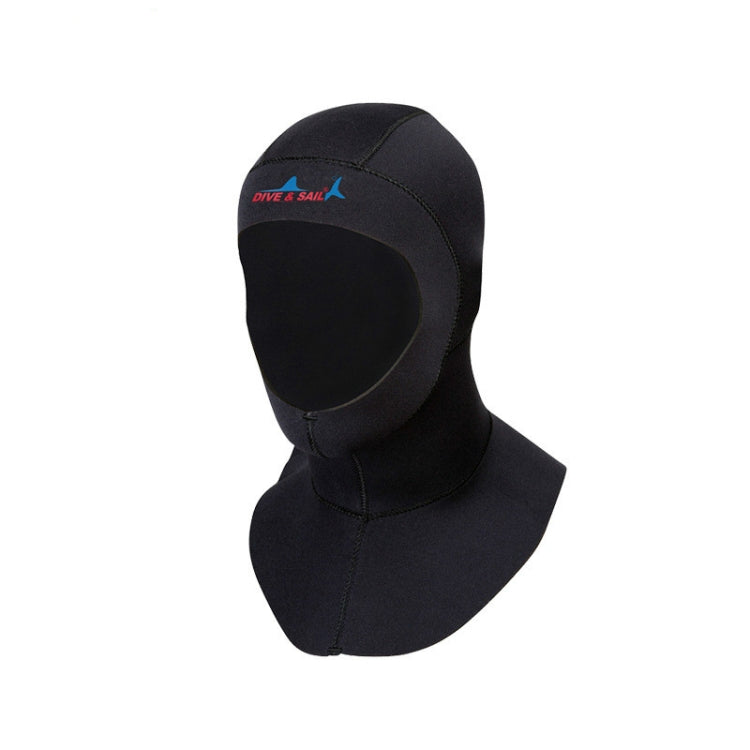 DIVE & SAIL DH-006 3mm Shoulder Warm Diving Cap Surfing Snorkeling Sunscreen Waterproof Diving Headgear, Size: M(Black) - Swimming Caps by DIVE & SAIL | Online Shopping South Africa | PMC Jewellery