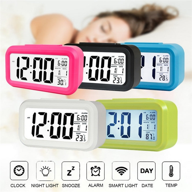 Temperature Type Lazy Snooze Alarm Mute Backlit Electronic Clock(Green) - free shipping - PMC TechLife - Order now!
