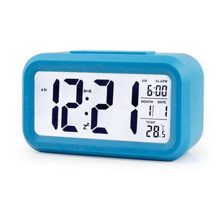 Temperature Type Lazy Snooze Alarm Mute Backlit Electronic Clock(Blue) - Alarm Clocks by PMc TechLife | Online Shopping South Africa | PMc TechLife | Buy Now Pay Later Mobicred