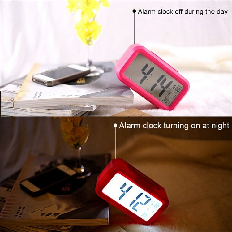 Temperature Type Lazy Snooze Alarm Mute Backlit Electronic Clock(Rose Red) - free shipping - PMC TechLife - Order now!