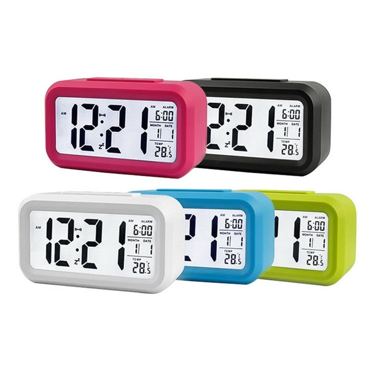 Temperature Type Lazy Snooze Alarm Mute Backlit Electronic Clock(Rose Red) - free shipping - PMC TechLife - Order now!