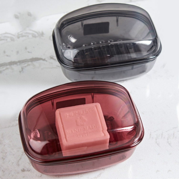 Bathroom Soap Box Transparent With Lid Drain Seal Travel Portable Double Layer Laundry Soap Box(Gray) - Storage Boxes by PMC TechLife | Online Shopping South Africa | PMC TechLife | Buy Now Pay Later Mobicred