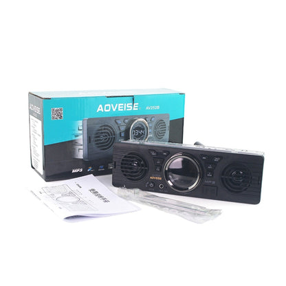 AOVEISE AV252 12V Car SD Card MP3 Audio Electric Car Radio with Speaker Bluetooth Speaker(Bluetooth version) - Car Amplifiers by AOVEISE | Online Shopping South Africa | PMC Jewellery | Buy Now Pay Later Mobicred